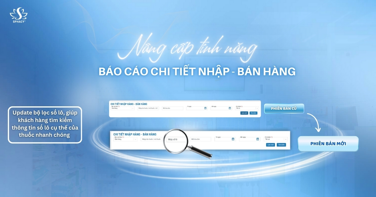 Tính năng mới: Tìm kiếm số lô trong báo cáo chi tiết nhập/bán hàng  – Bước đột phá công nghệ trong quản lý dược phẩm