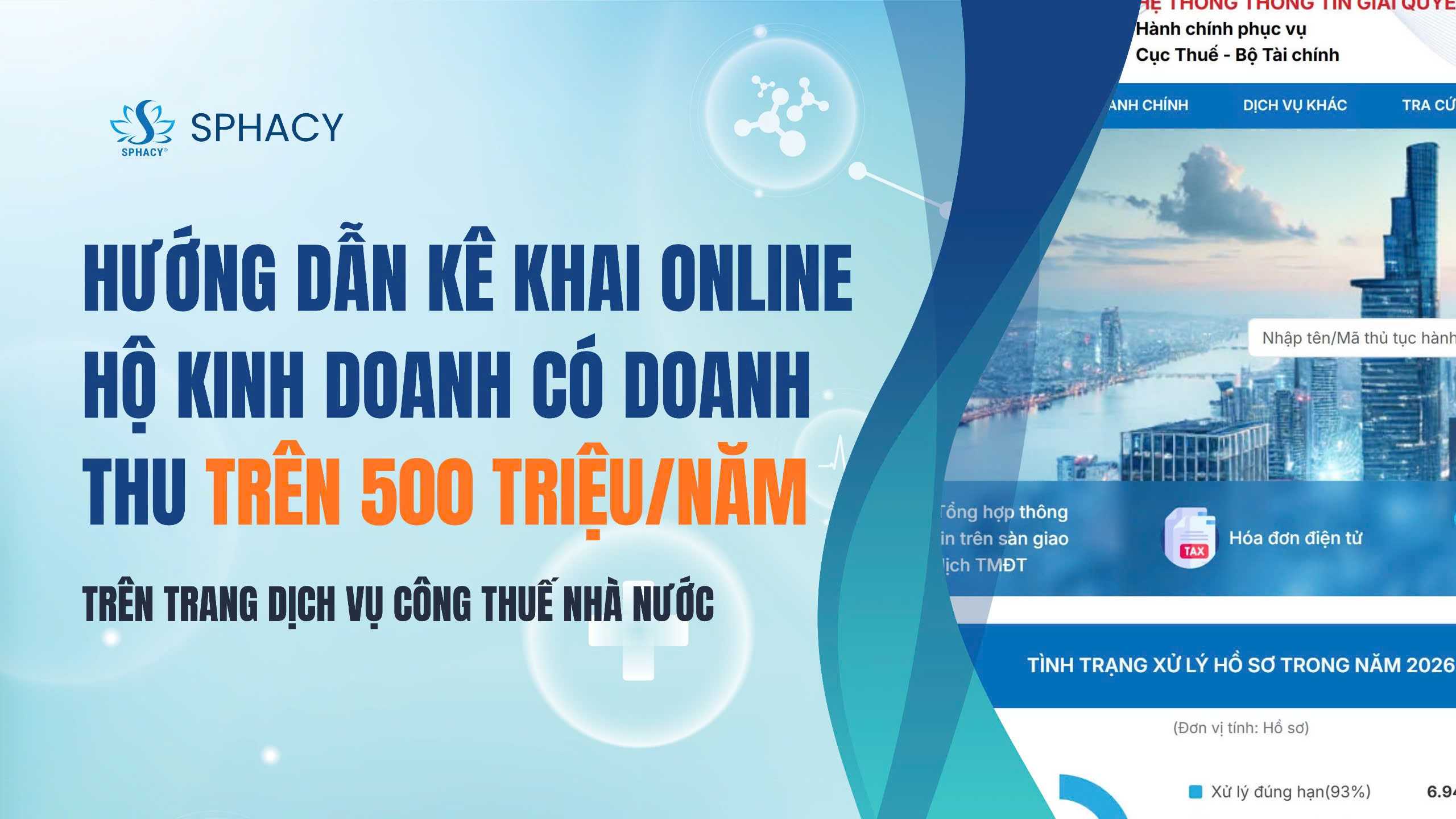 HƯỚNG DẪN HỘ KINH DOANH KÊ KHAI DOANH CHO CƠ QUAN THUẾ (DOANH THU TỪ 500 TRIỆU – 3 TỶ ĐỒNG)
